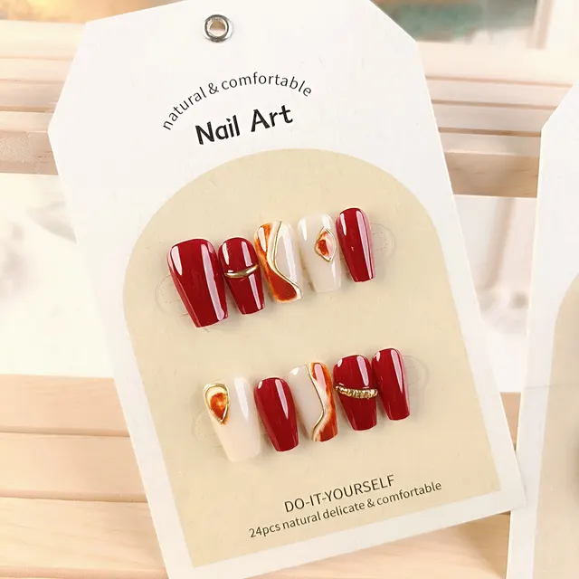 Hand Worn Nail Piece In China Chic Red In The Year Of The Snake Cklt051B5 - Shop at LoveMi