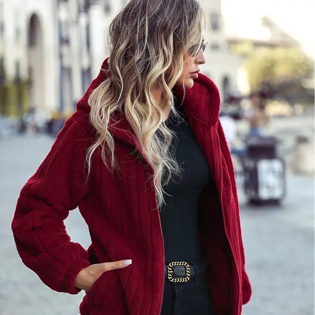 AutumnWinter Fashion Women's Hooded Long sleeved Casual Jacket - Shop at LoveMi