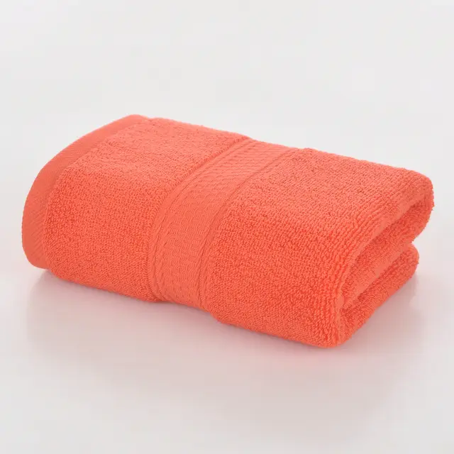 Plain Cut off Cotton Towel Household Coral Orange - Shop at LoveMi