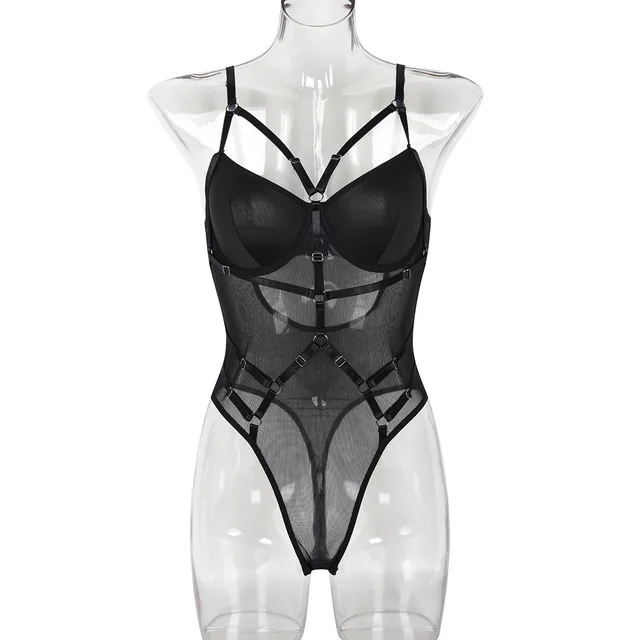 Women's Solid Color Slimming Patchwork Jumpsuit Black - Shop at LoveMi