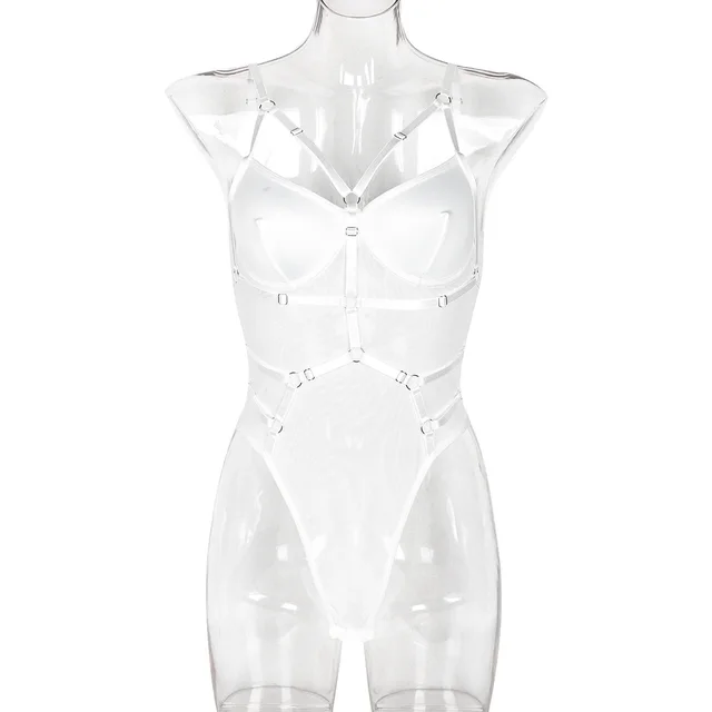 Women's Solid Color Slimming Patchwork Jumpsuit White - Shop at LoveMi