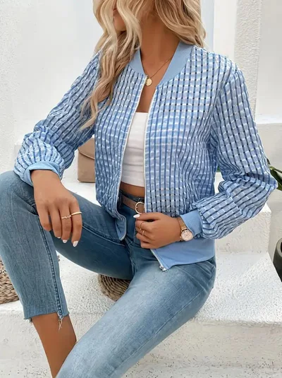 Fashionable All matching Women's Retro Plaid Coat G114Z114 3Xl - Shop at LoveMi