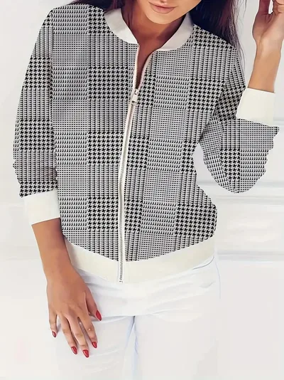 Fashionable All matching Women's Retro Plaid Coat G114Z120 - Shop at LoveMi
