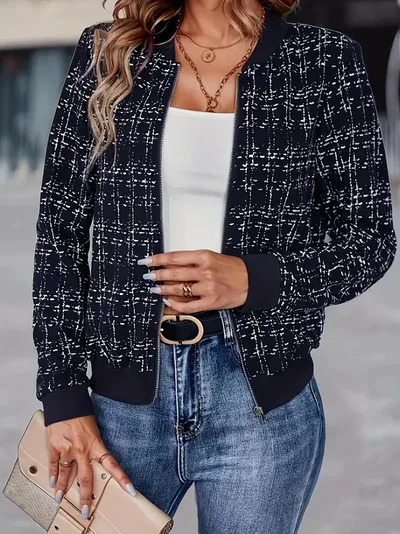 Fashionable All matching Women's Retro Plaid Coat G114Z124 - Shop at LoveMi