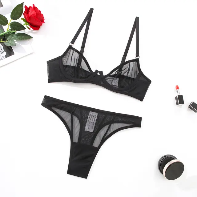 Women's Fashion Personalized Bra T back 2 piece Set Black - Shop at LoveMi