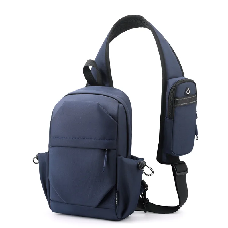 Men's Backpack Oxford Cloth Shoulder Chest Bag Blue - Shop at LoveMi