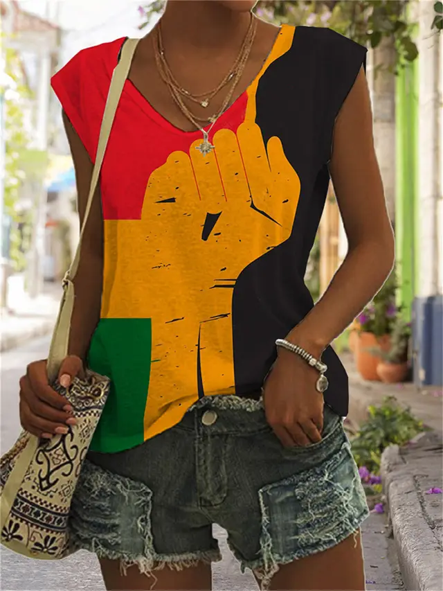 European And American Vest 3D Printed Loose Casual Breathable Bxn127 - Shop at LoveMi