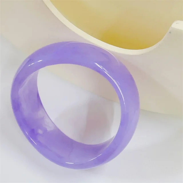 Macaron Colored Resin Shaped Geometric Bracelet Purple - Shop at LoveMi