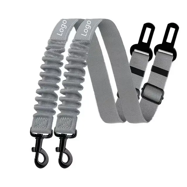 Pet Seat Belt Car Dog Explosion proof Hand Holding Rope Gray 1Pcs - Shop at LoveMi