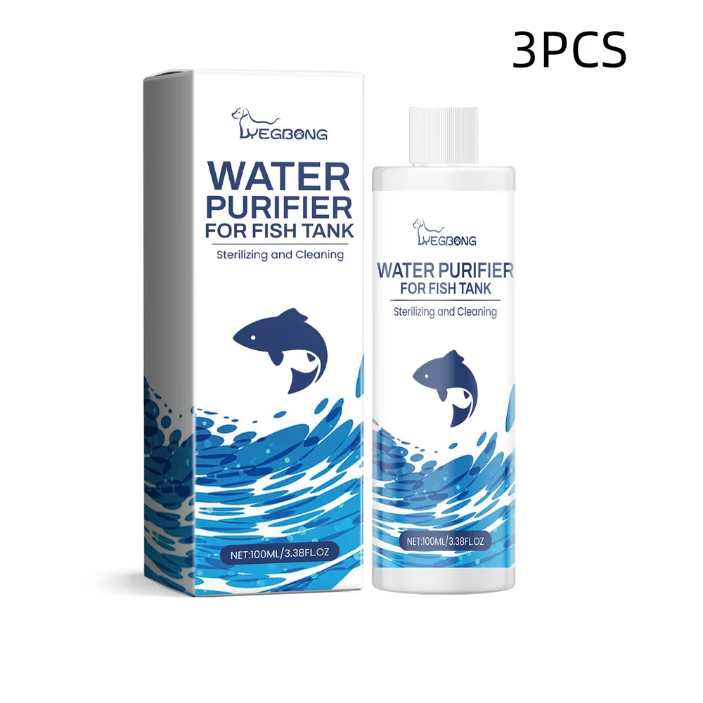 Fish Tank Water Quality Decontamination Cleaner 100Ml 3Pc - Shop at LoveMi