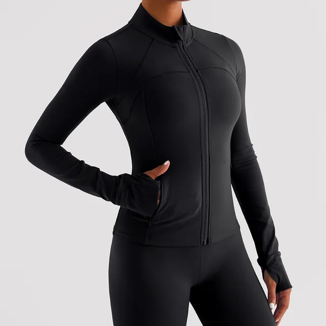 Women's Brushed Skinny Yoga Clothes Top Black - Shop at LoveMi