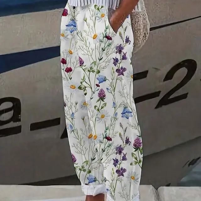 Women's Digital Printing Bubble Crepe Trousers X Style - Shop at LoveMi