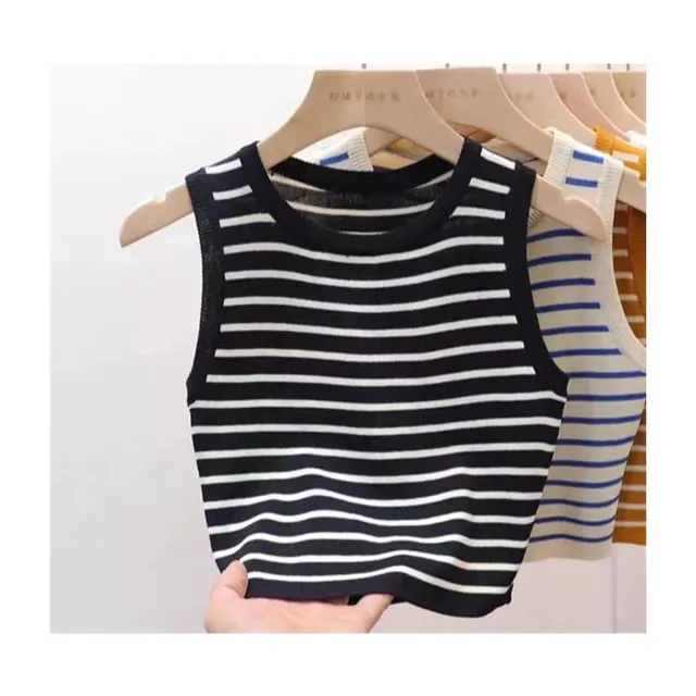 Striped Camisole Women's Summer Outerwear Black - Shop at LoveMi