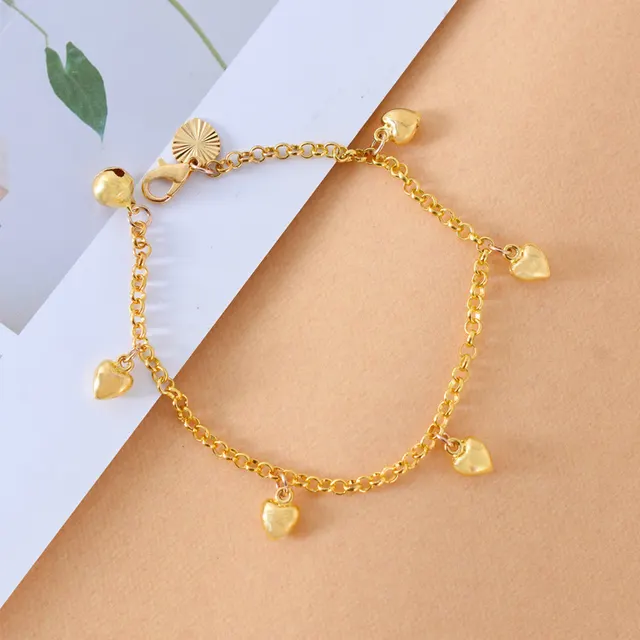 New Simple And Versatile Women Heart Charms Bracelet Women & Teen Girls Jewelry Fashion Jewelry Gold - Shop at LoveMi