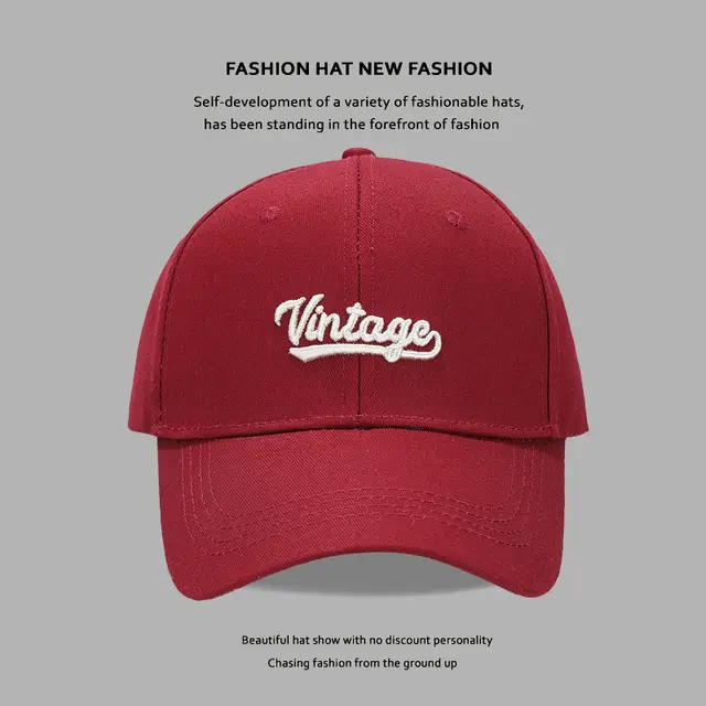 Women's Sun proof Embroidered Baseball Cap Wine Red - Shop at LoveMi