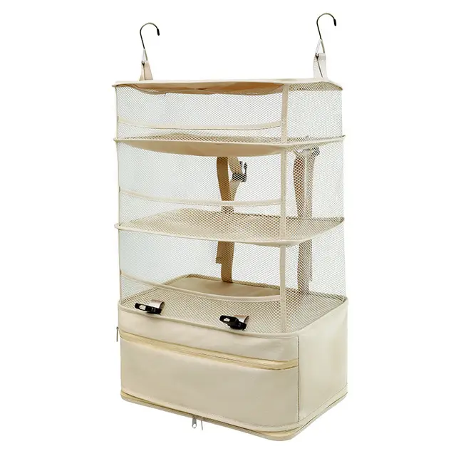 Folding Travel Bag Leather Case Hanging Storage Bag Single Shoulder Portable White - Shop at LoveMi