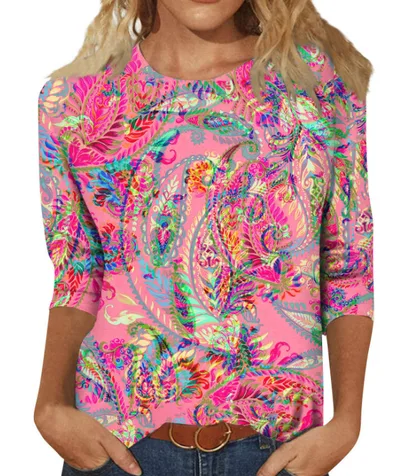 3d Digital Printing European And American Round Neck Pullover T shirt Txcj2007 M - Shop at LoveMi