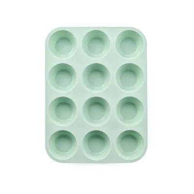 12 Cups 24 Cups Silicone Cake Baking Mold 12 Holes Green - Shop at LoveMi