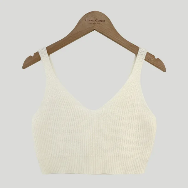 South Korea Chic Fall V neck Bandage Dress Knitted Sling Beige - Shop at LoveMi