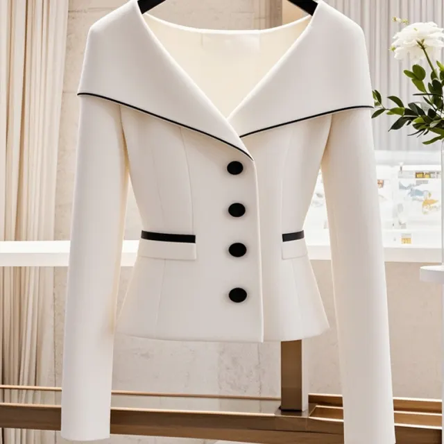 Elegant Lady Versatile White Coat White - Shop at LoveMi