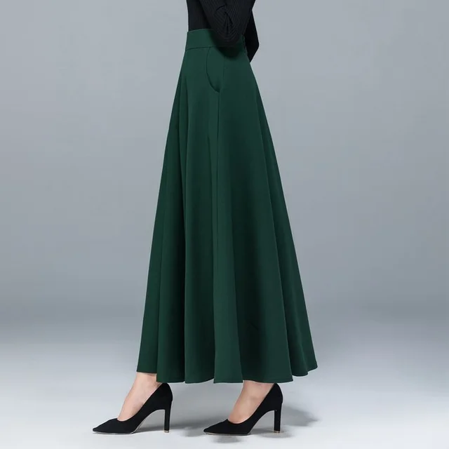 High grade Fashionable Long Ankle Skirt Green - Shop at LoveMi