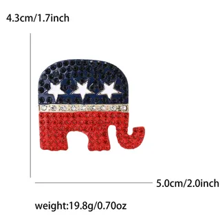 European And American Fashion Alloy Elephant Brooch - Color