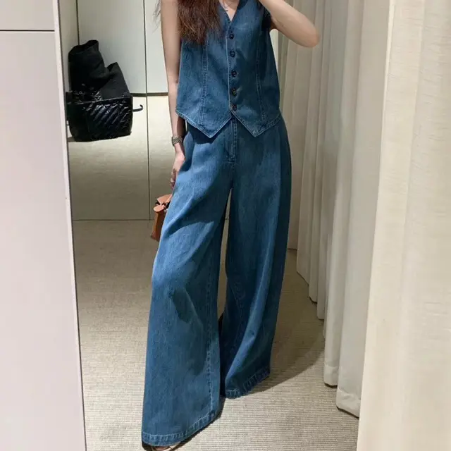 Vest High grade Wide leg Pants Tops And Pants - Shop at LoveMi