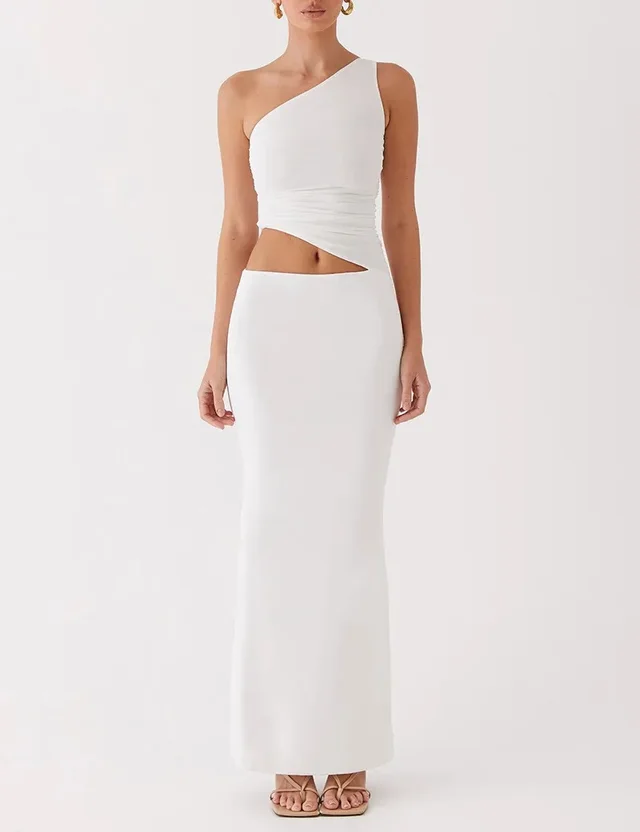 European And American Solid Color Slim Fit Comfortable Fashion Women Dress Suit White - Shop at LoveMi