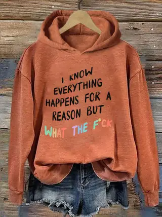 Loose European And American New Hoodie - 00041Orange