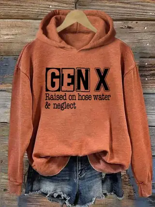 Loose European And American New Hoodie - 00316Orange