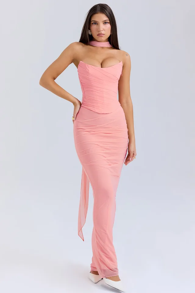 Women's Tube Top Sheath Slim Fit Suit Pink - Shop at LoveMi