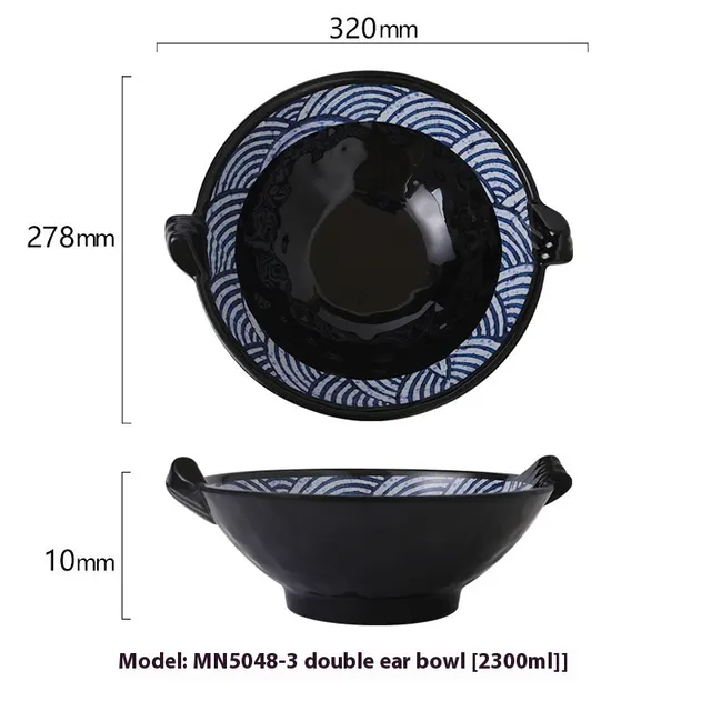 Sanchuang Melamine Japanese Style Ramen Bowl Mn50483 Double Ear Bowl - Shop at LoveMi
