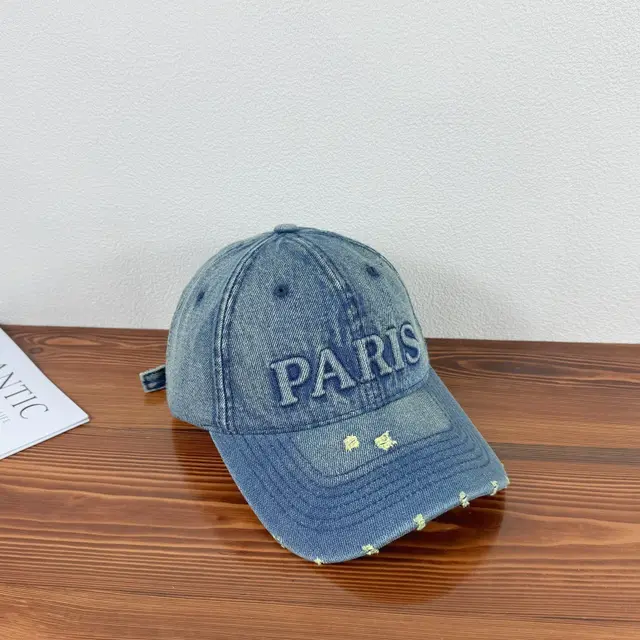 Washed Denim With Hole Baseball Cap Sun poof Peaked Cap Cyan Yellow - Shop at LoveMi