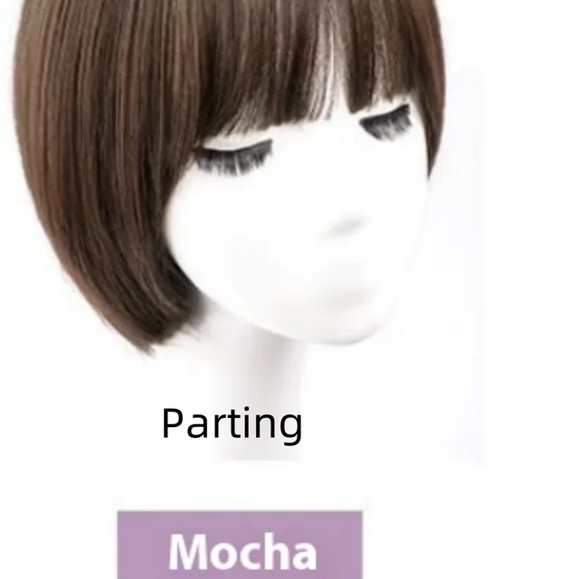 Human Hair Full head Wig Daily Natural Mocha Color - Shop at LoveMi