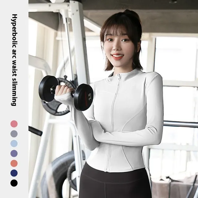Slimming Fitness Running Top Coat White - Shop at LoveMi