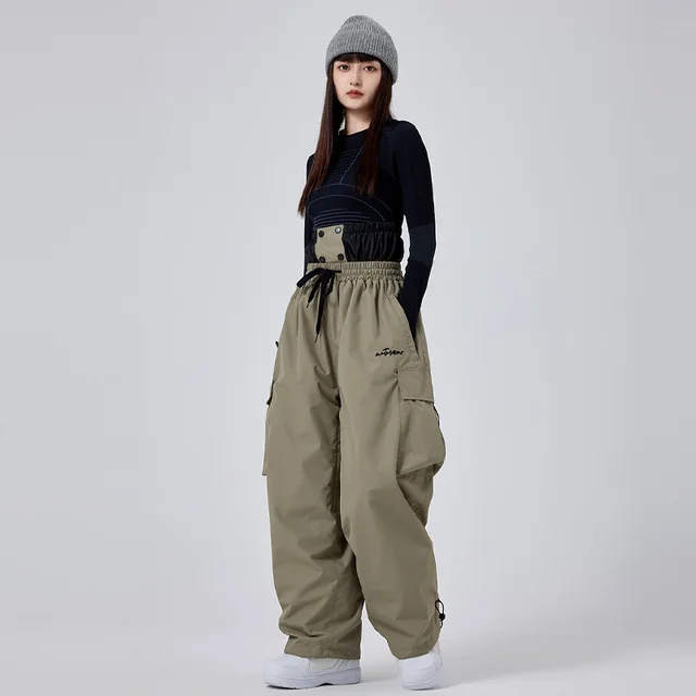Ski Pants Women's Winter Windproof, Waterproof And Warm Army Green - Shop at LoveMi