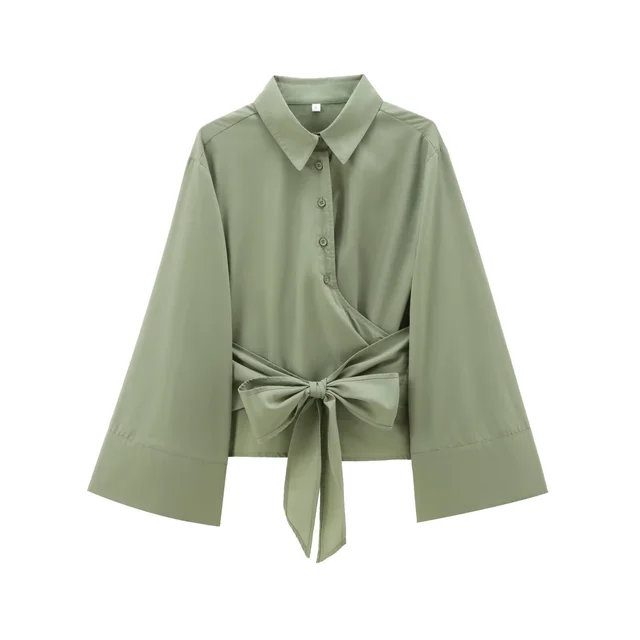 Niche Design Long Sleeve All matching Shirt Army Green - Shop at LoveMi