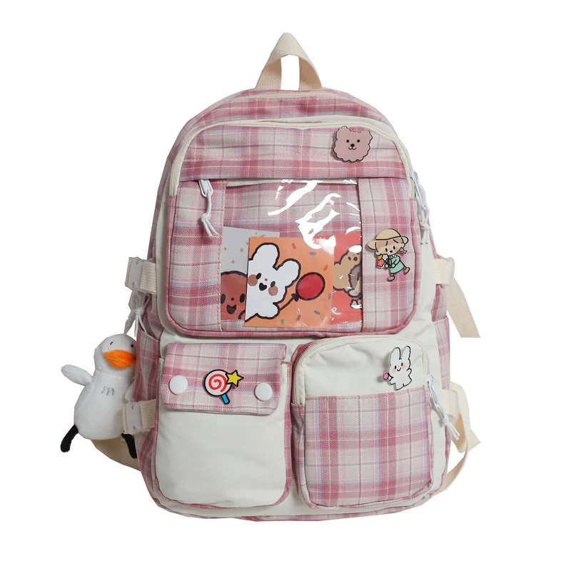 Girl High School Student Junior School Backpack Pink - Shop at LoveMi