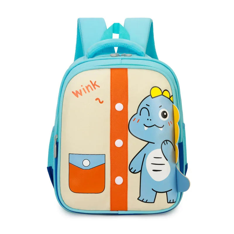 Children Portable Burden Alleviation Casual Trend Dinosaur Backpack Blue - Shop at LoveMi