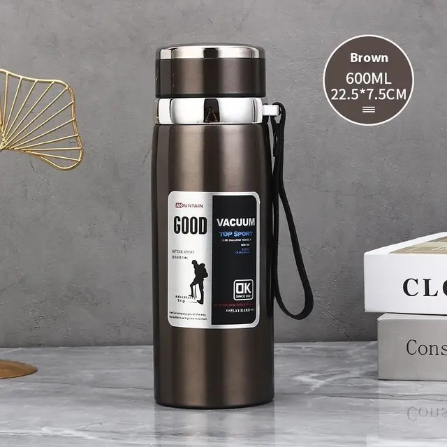 316 Liner Elderly Special Water Cup Vacuum Cup Coffee Color - Shop at LoveMi