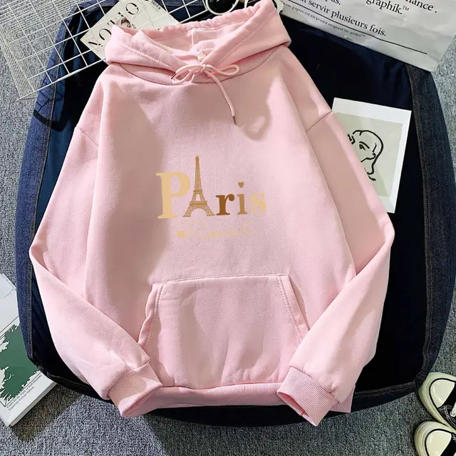 Letter Printed Hoodie Female Couple's Tops Dark Pink - Shop at LoveMi