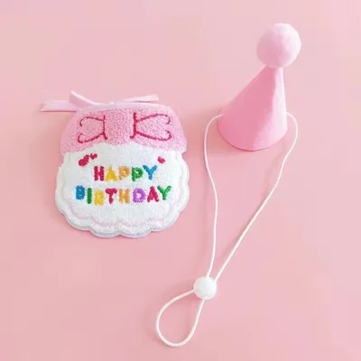Pet Dog Fashion Special Decoration Bib Hat Pink Bib Hat - Shop at LoveMi