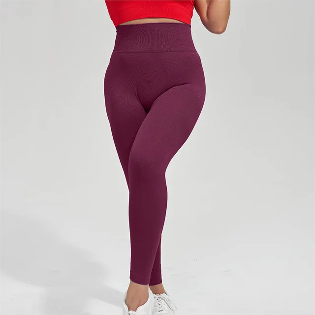 No Embarrassment Line Winter Yoga Pants Wine Red - Shop at LoveMi