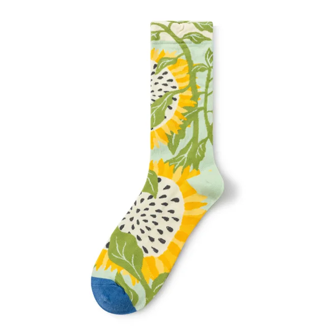 Retro Trendy Autumn And Winter Abstract Art Socks Europe And America Creative Combed Cotton 144Color - Shop at LoveMi