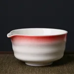 Red And White Matcha Bowl