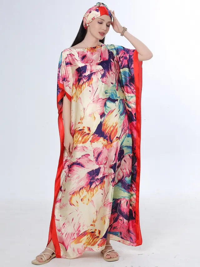 Beach Vacation Silk like Bikini Blouse Style 21 - Shop at LoveMi