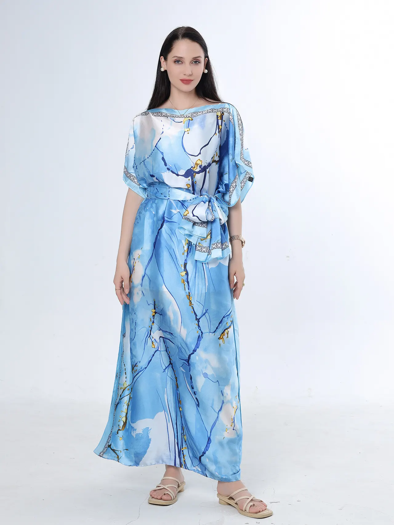 Beach Vacation Silk-like Bikini Blouse - Style 3