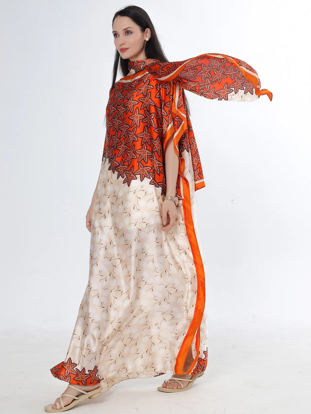 Beach Vacation Silk-like Bikini Blouse - Style 5