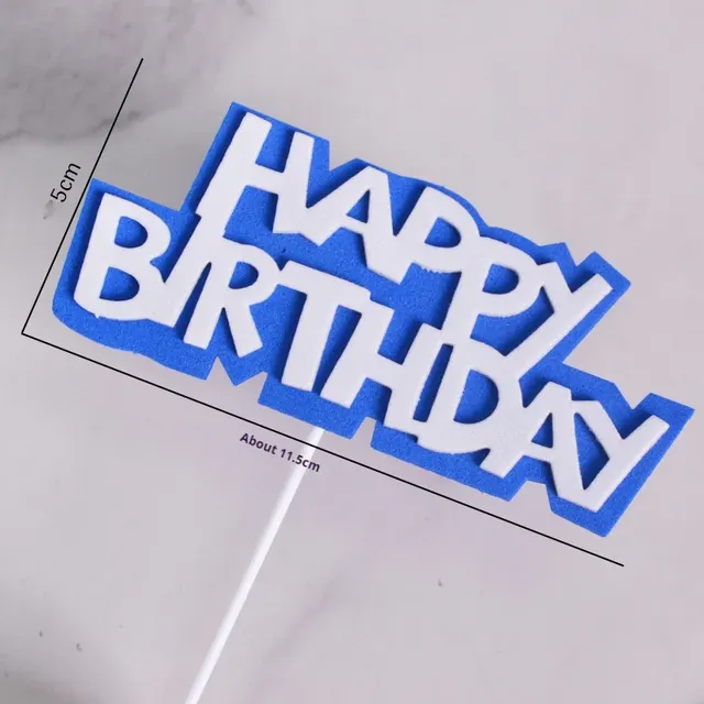 Happy Birthday Cake Decoration Card Color EVA Double Layer Eva Dark Blue Hb 10 Suit - Shop at LoveMi