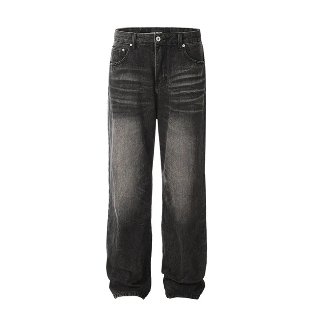 American High Street Washed Distressed Skinny Jeans Retro Straight Wash Old Black - Shop at LoveMi